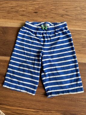 Boden Blue and White Striped Kids Shorts